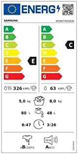 LAVE-LINGE S�CHANT WD4000 8+5KG 1400T CLASSES C/E 72DB ECOBUBBLE VAPEUR AIR WASH - Image 4