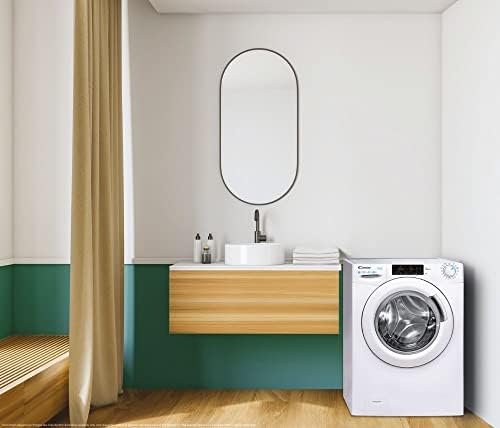 CANDY CSWS4128TWME-47, Lave-linge séchant, Smart Inverter, Pose libre, 12 Kg, 1400 RPM, Classe A, Blanc - Image 2