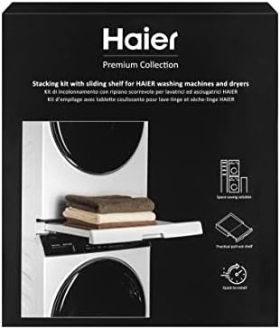 HAIER Kit de Superposition Pour Lave-Linge et Sèche-Linge - Original - Gain de Place - Qualité Supérieure - Compatible Avec les Machines à Laver Haier Séries 3, 5, 7 et les Sèche-Linge Séries 5 et 7
