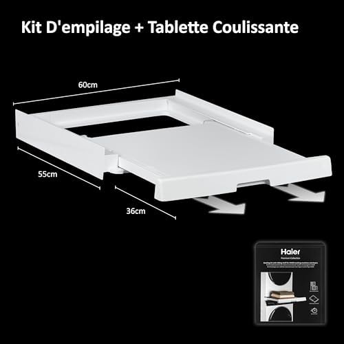HAIER Kit de Superposition Pour Lave-Linge et Sèche-Linge - Original - Gain de Place - Qualité Supérieure - Compatible Avec les Machines à Laver Haier Séries 3, 5, 7 et les Sèche-Linge Séries 5 et 7 - Image 2