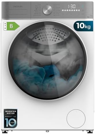 Lave-linge séchant Cecotec 10-6 kg Bolero Wash&Dry 10680 avec moteur Inverter et 16 programmes.