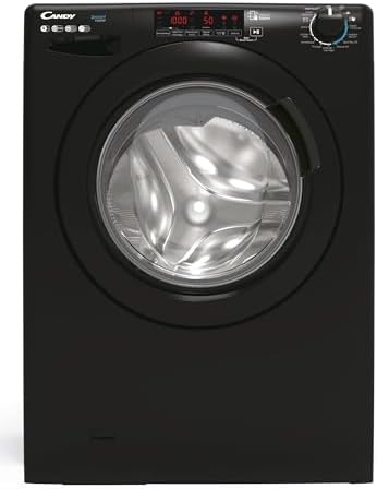 CANDY Lave-linge hublot CS 129TMBBE-47, 9 kg, 16 Programmes, 1200 tr/min, Moteur Inverter, Classe B, Noir Brillant