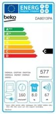 BEKO DA8013PA - Sèche-linge 8kg - 15 programmes - évacuation - blanc - Image 2