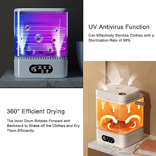 Cxlly Mini Lave-Linge, Lave-Linge Portable Et Lave-Linge SéChant, avec Fonction De DéShydratation, Semi-Automatique pour Appartement, Dortoirs, Camping-Cars, Camping 【2023 Nouveau】 (Size : Basic) - Image 2