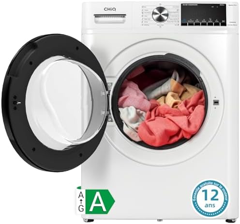 CHiQ Lave-linge à chargement frontal 10kg CFL100-14586IM3XWA,Space Pro,Moteur Inverter stable,1400 tr/min, Programme intelligent à IA,Fonction vapeur,Lavage rapide 15 minutes,15 cycles lavage,Blanc - Image 2
