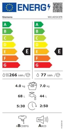 SIEMENS Lave linge sechant encastrable WK14D543FR iQ500, aquastop, express 15min, autoDry - Image 4