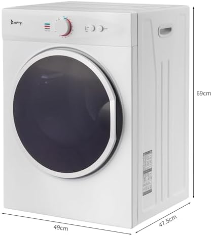 LEADZM sèche-linge,sèche linge séchage à évacuation compact 1020W 3KG avec affichage pour différents modes de séchage, seche-linge portable pour appartements, maison, dortoir - Image 4