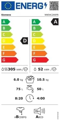 SIEMENS Lave linge sechant Frontal WN54C2A0FR - Image 2