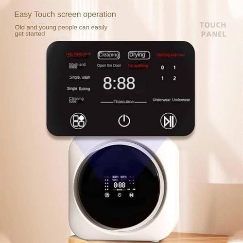 GEJLELDS Mini Machine À Laver Et Sèche-Linge De 3,5 L, Machine À Laver Compacte Et Essoreuse avec Baril Intérieur en Acier Inoxydable, pour Appartement, Maison, Dortoir Mural - Image 4