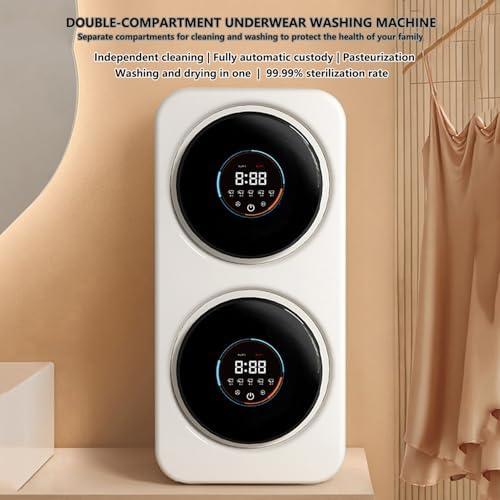 Machine a Laver séchante de 3,5 L à Double Barillet avec Panneau Tactile Intelligent/Baril autonettoyant - Lavage Doux, pour Appartement, dortoir et Camping-Cars,Desktop - Image 3