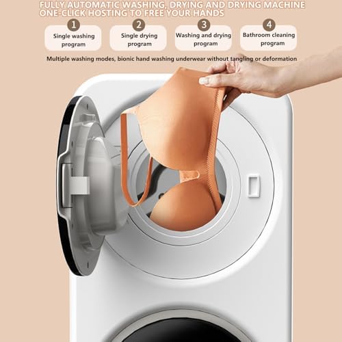 Machine a Laver séchante de 3,5 L à Double Barillet avec Panneau Tactile Intelligent/Baril autonettoyant - Lavage Doux, pour Appartement, dortoir et Camping-Cars,Desktop - Image 4