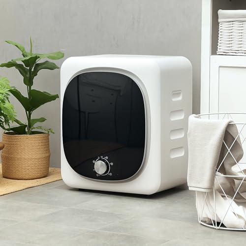 HOMCOM Sèche linge à évacuation compact sèche-linge électrique 800 W 4 Kg avec 5 modes de séchage, cuve en acier inoxydable, charge frontale, pour appartement, maison, camping-cars, blanc - Image 2