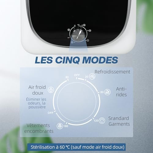 HOMCOM Sèche linge à évacuation compact sèche-linge électrique 800 W 4 Kg avec 5 modes de séchage, cuve en acier inoxydable, charge frontale, pour appartement, maison, camping-cars, blanc - Image 4
